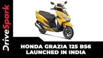 Honda Grazia 125 BS6 Launched In India | Prices, Specs, Features & Other Details