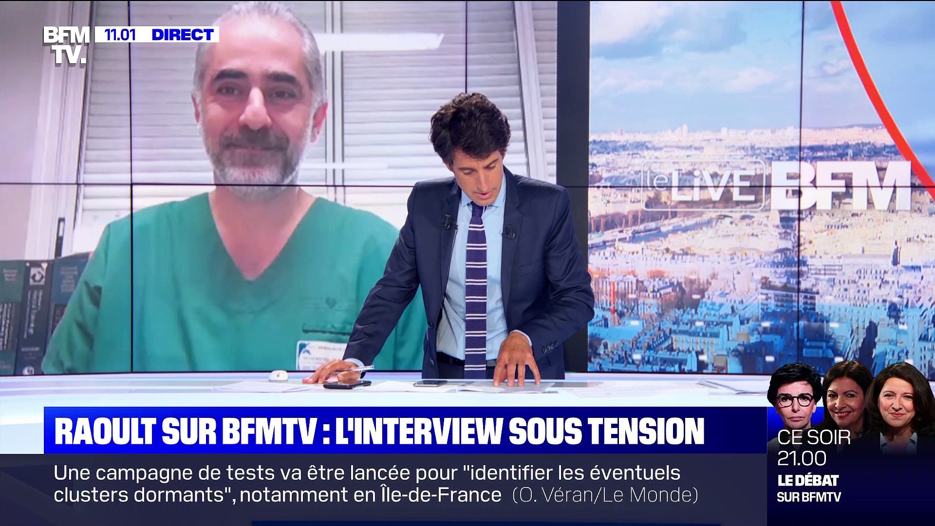 Raoult Sur Bfmtv L Interview Sous Tension 5 25 06 Video Dailymotion