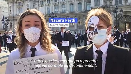 Les "extras" de la restauration manifestent pour ne pas être les oubliés de la crise