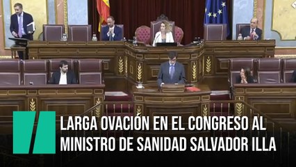 Larga ovación en el Congreso al ministro de Sanidad Salvador Illa