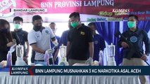 BNNP Lampung Musnahkan 3 Kilogram Narkotika Asal Aceh