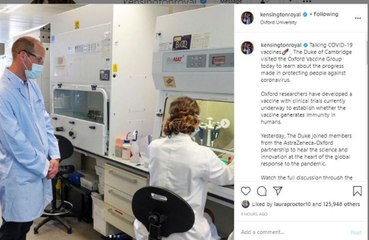 Prince William visits vaccine research facility