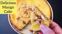 Egg Less Mango cake in pressure cooker | cake without oven | suji mango cake | mango cake for summer