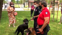 İtfaiye ekiplerinin sahiplenerek eğittiği arama kurtarma köpekleri programda boy gösterdi