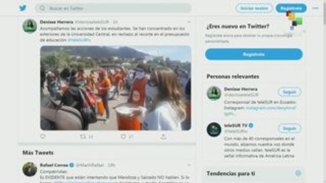 Universitarios ecuatorianos rechazan los recortes a la educación