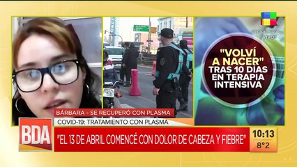 Habla Bárbara, una paciente recuperada con plasma: se contagió coronavirus a mediados de abril