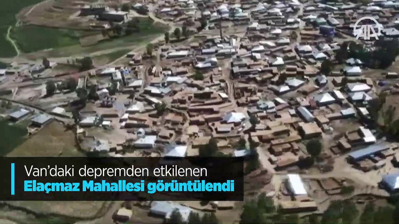 Van'da depremden en çok etkilenen mahalle havadan görüntülendi