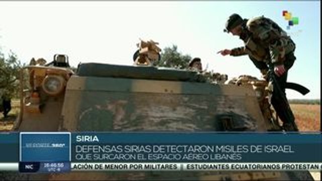 Ejército sirio repele ataques aéreos israelíes