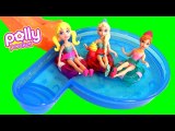 Polly Pocket Acrobatic Dolphin Color Changers Dolls with Princess Anna Elsa Magiclip Dolls
