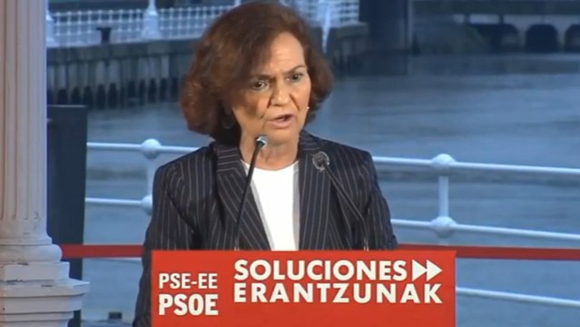 Carmen Calvo: Nos gusta el Estatuto de Gernika y nos gusta que se cumpla