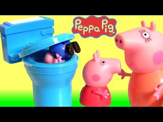 George Falls in the Toilet- Peppa Pig Loves to Prank Baby George Pig