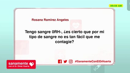 Sanamente con el Doctor Elmer Huerta: ¿No puedo contagiarme por mi tipo de sangre? (HOY)