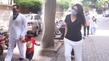 Taimur, Saif And Kareena Spotted Wearing Mask On Mumbai Roads