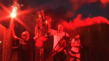 Liverpool fans defy social distancing to celebrate Premier League win