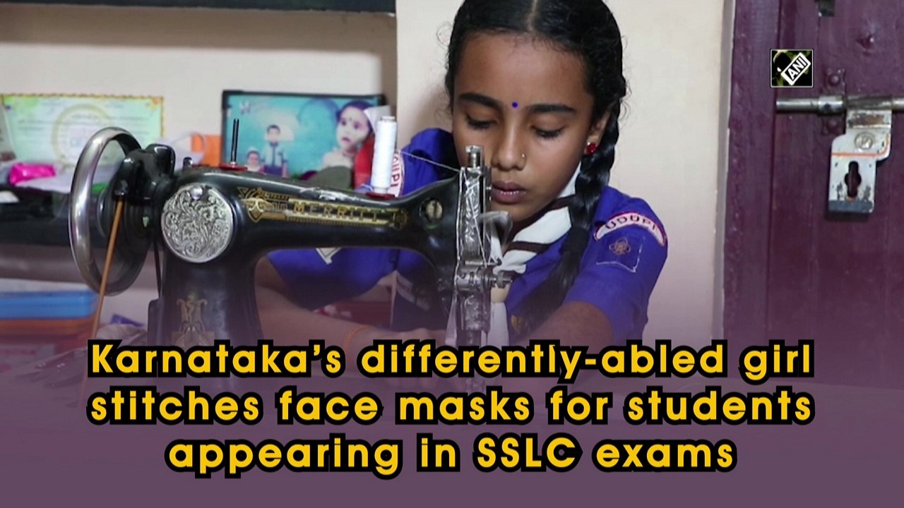 Karnataka’s differently-abled girl stitches face masks for students appearing in SSLC exams