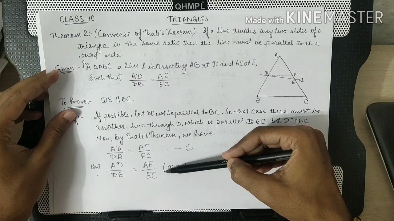 CONVERSE OF THALES THEOREM  CONVERSE OF BPT