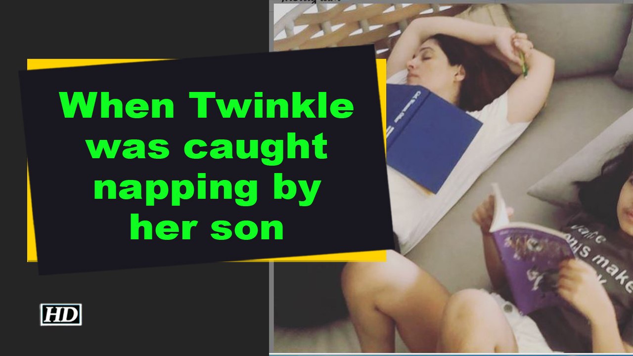 When Twinkle was caught napping by her son