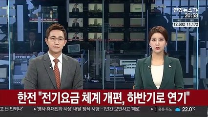한전 "전기요금 체계 개편, 하반기로 연기"