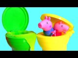 Funny Toilet Candy Putty Toys with Nickelodeon Peppa Pig and George Pig Stuck in the Toilet