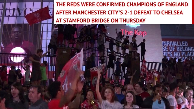 Liverpool fans continue celebrations after winning Premier League