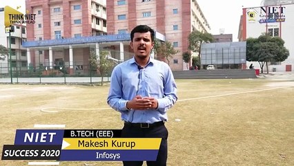 NIET SUCCESS 2020 | Makesh Kurup (B.TECH- Electrical & Electronics Engg.)