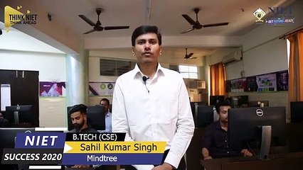 NIET SUCCESS 2020 | Sahil Kumar Singh (B.TECH- Computer Science Engg.)