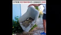 Extreme restoration of a damaged chair