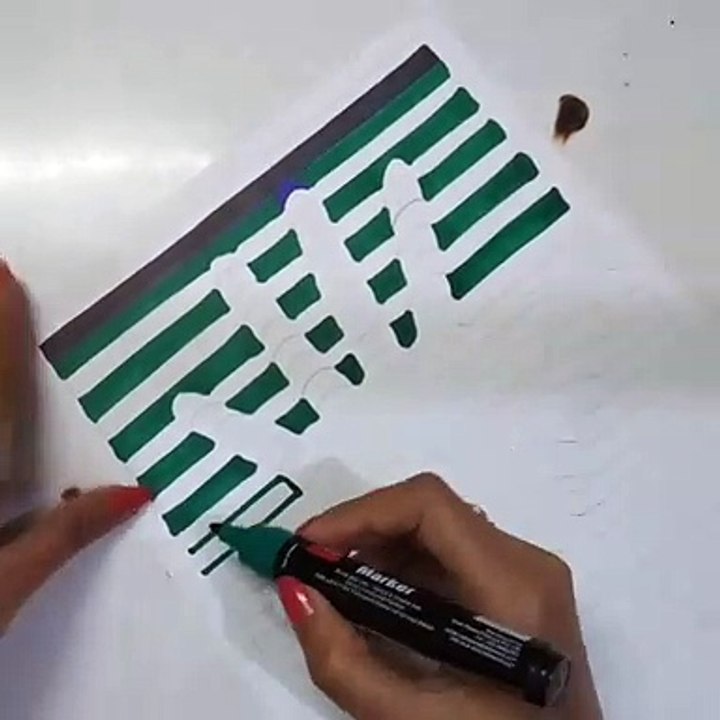 3D hand drawing step to step -- 3d art tricks - Trick Art optical illusion