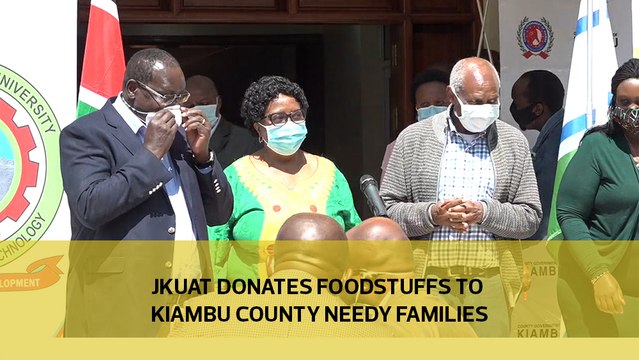 JKUAT donates foodstuffs to Kiambu county needy families