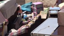Depremle birlikte 3 çocuğuyla dışarıda kalan kadın yardım bekliyor