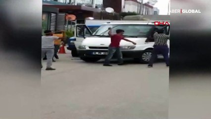 Bursa'da levye ve satırlı kavga böyle görüntülendi