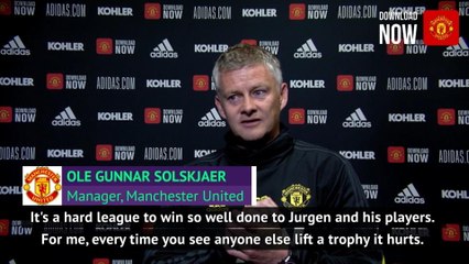 Man United should be hurting seeing Liverpool lift trophies - Solskjaer