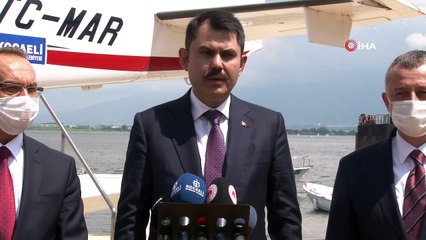 Çevre ve Şehircilik Bakanı Murat Kurum Kocaeli'deki çalışmaları havadan inceledi