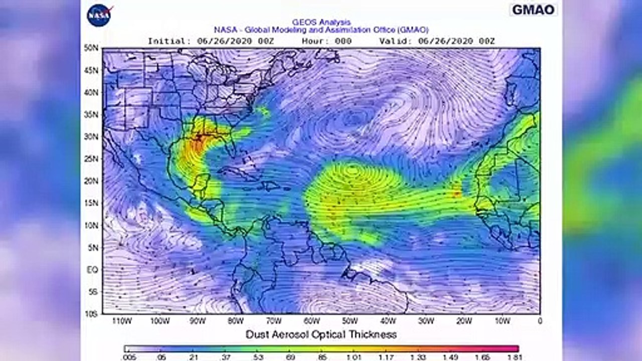 NASA Footage Of Sahara Desert Dust Plume Over Next 10 Days