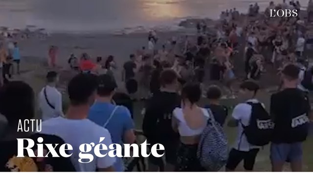 Rixe géante sur une plage bondée au Royaume-Uni