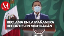 Ante AMLO, Aureoles reclama recorte de participaciones federales