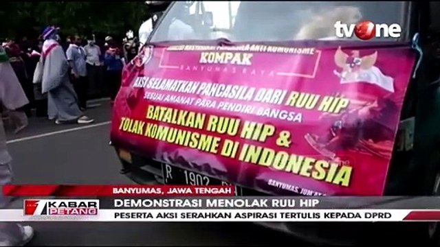 Demo Tolak RUU HIP, Massa KOMPAK Turun ke Jalan Banyumas