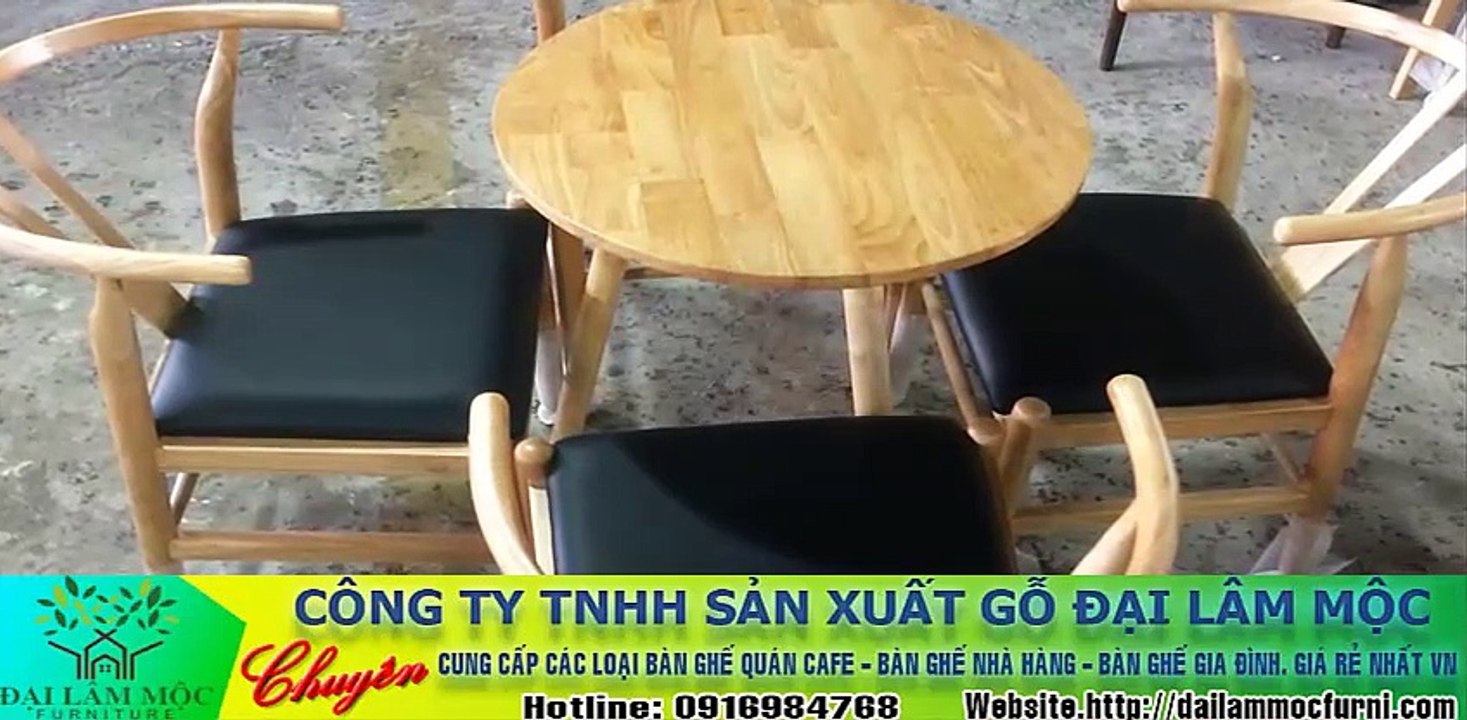 bàn ghế cà phê gỗ cao su ghép