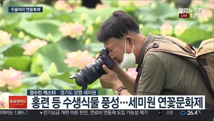 코로나19 '힐링 나들이'…양평 세미원 연꽃문화제