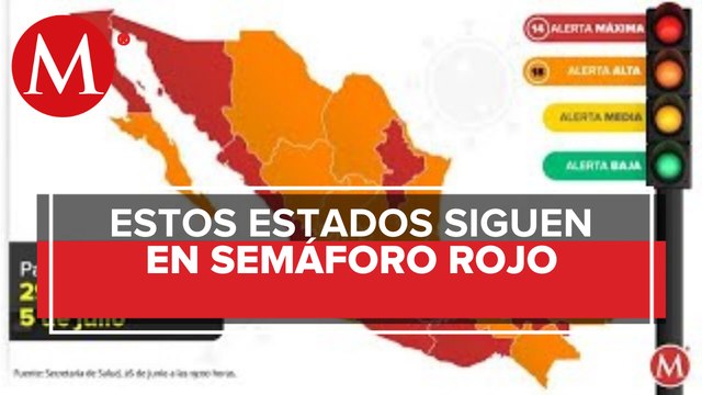 Éste es el semáforo epidemiológico del 26 de junio al 5 de julio