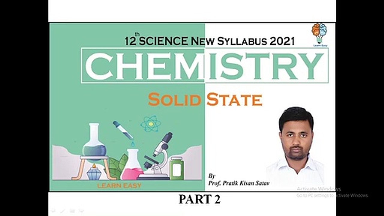 12th Science Chemistry chapter 1 Solid state, Part 2