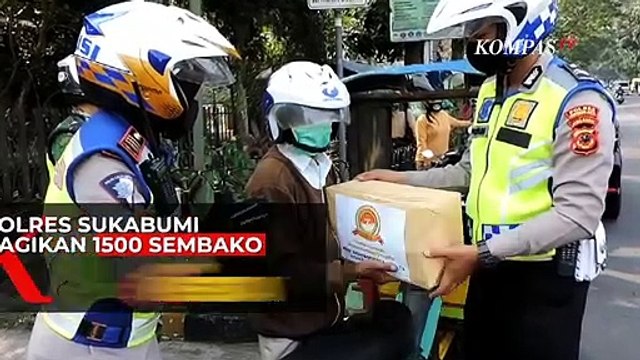 Polres Sukabumi Bagikan 1.500 Paket Sembako Kepada Warga