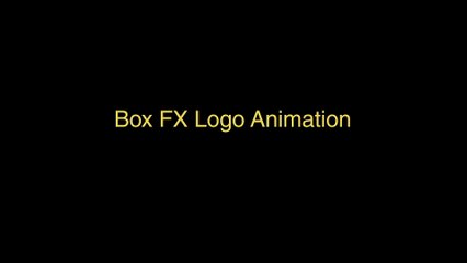 Box FX Logo Animation Preview Video