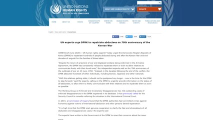 유엔 인권 전문가들 "北, 납북자 수백 명 송환해야" / YTN