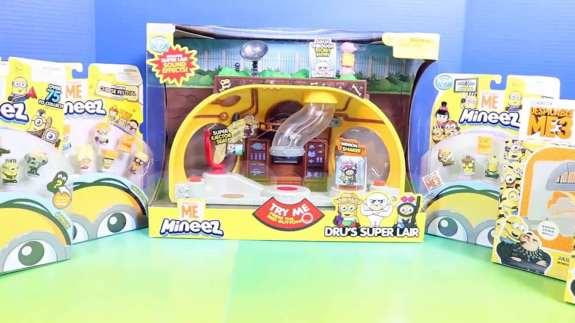 Despicable Me 3 Minion Mineez Dru S Super Lab Gru Cheesehead Silly Minions Video Dailymotion