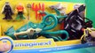 Imaginext Aquaman vs Black Manta Kids Toy Set + Shark Eats Hulk Boat + Batman Superman Pirate mech