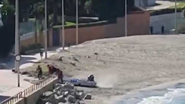 Espectacular persecución policial a una banda de narcotraficantes en Algeciras