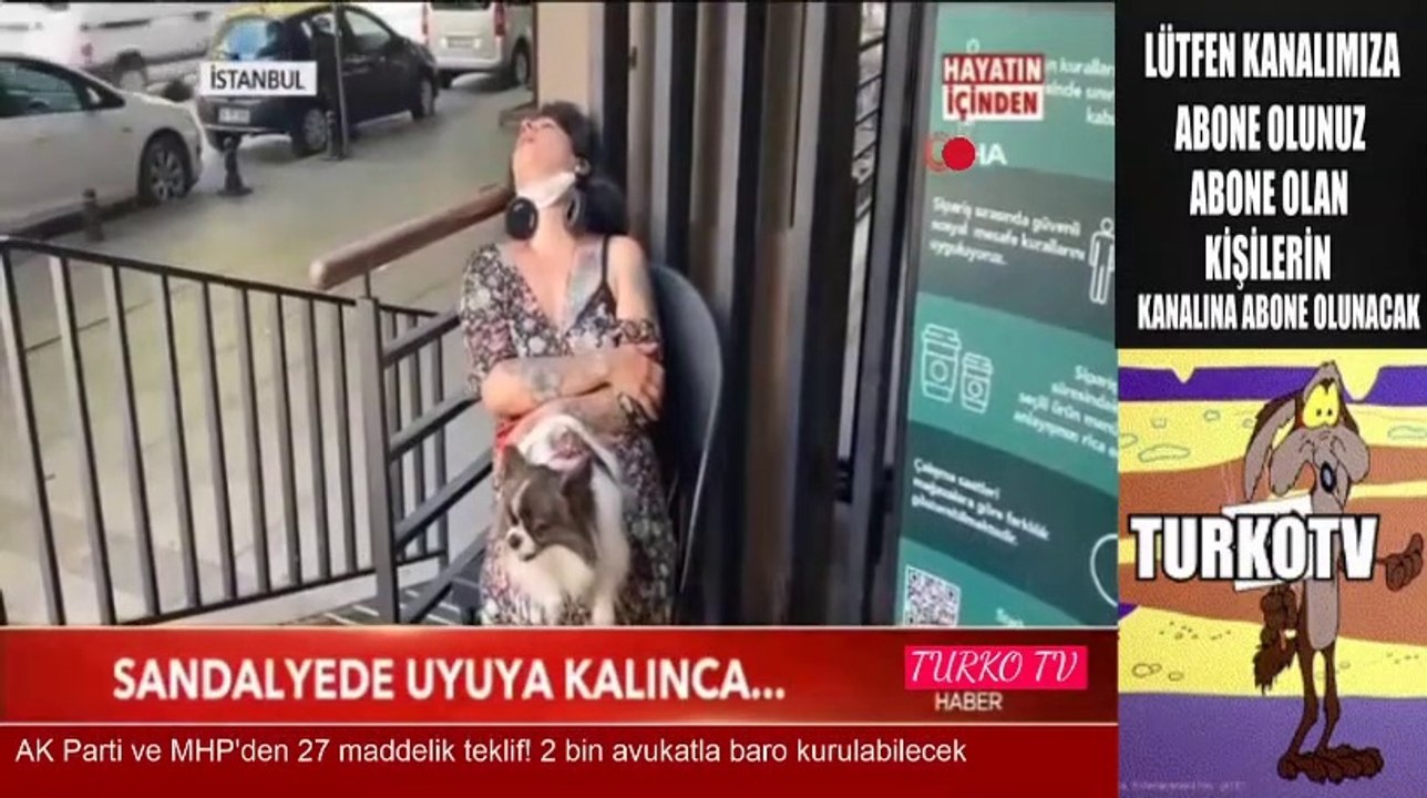 Video Arşivi - harbiyede - genç kadın sandalyede uyuya kaldı