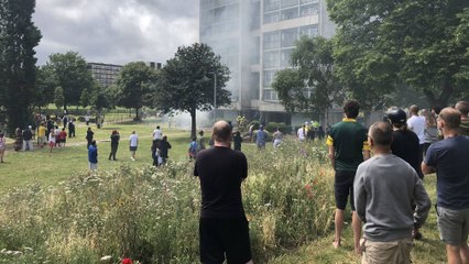 Londra'da korkutan yangın