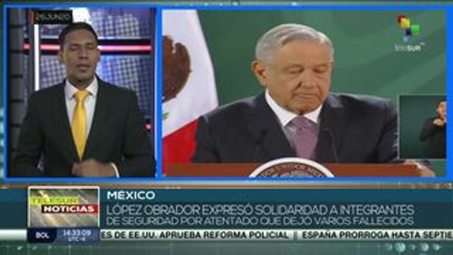 México: AMLO expresa su solidaridad a víctimas de atentado en CDMX